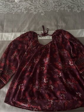 Hobo blouse with sleeve and neck ties